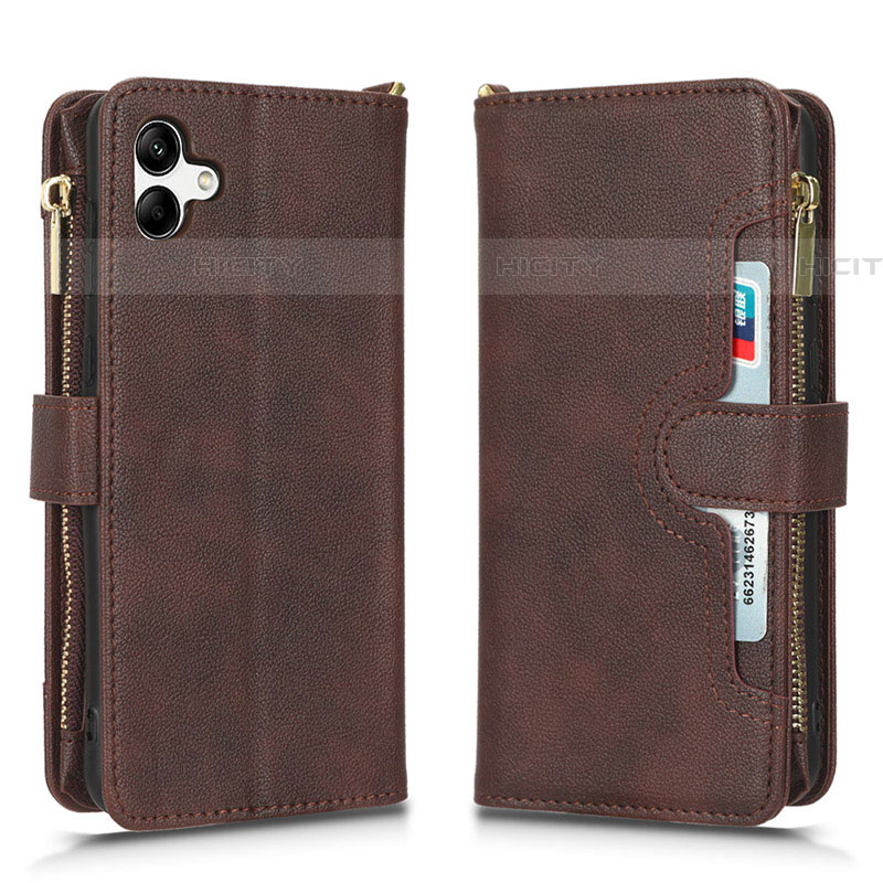 Funda de Cuero Cartera con Soporte Carcasa BY2 para Samsung Galaxy F04 Marron