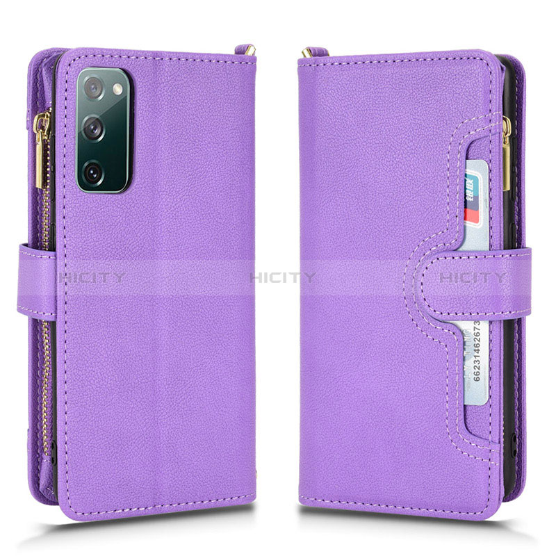 Funda de Cuero Cartera con Soporte Carcasa BY2 para Samsung Galaxy S20 Lite 5G Morado