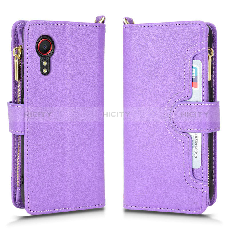 Funda de Cuero Cartera con Soporte Carcasa BY2 para Samsung Galaxy XCover 5 SM-G525F