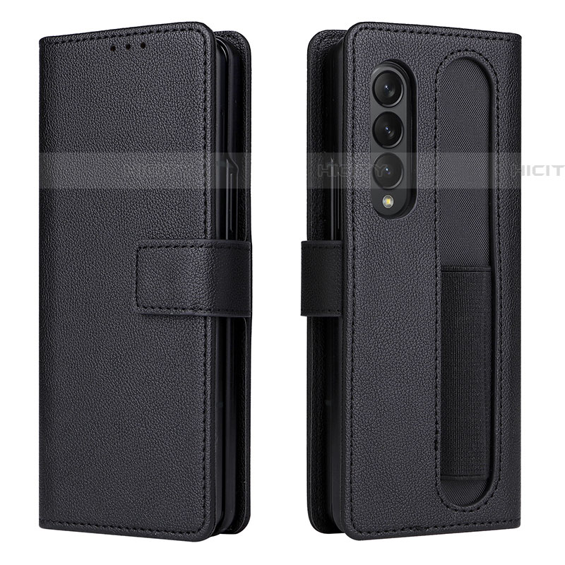 Funda de Cuero Cartera con Soporte Carcasa BY2 para Samsung Galaxy Z Fold4 5G Negro