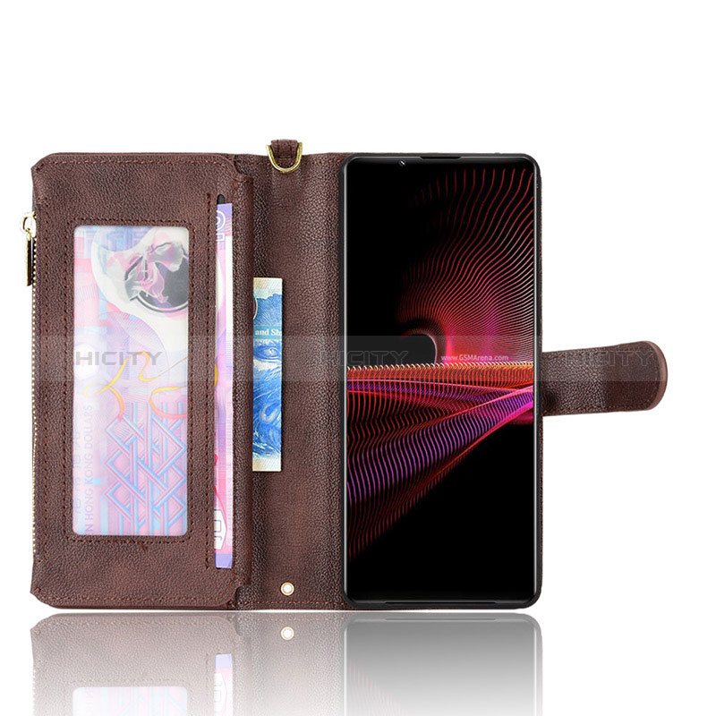 Funda de Cuero Cartera con Soporte Carcasa BY2 para Sony Xperia 1 III