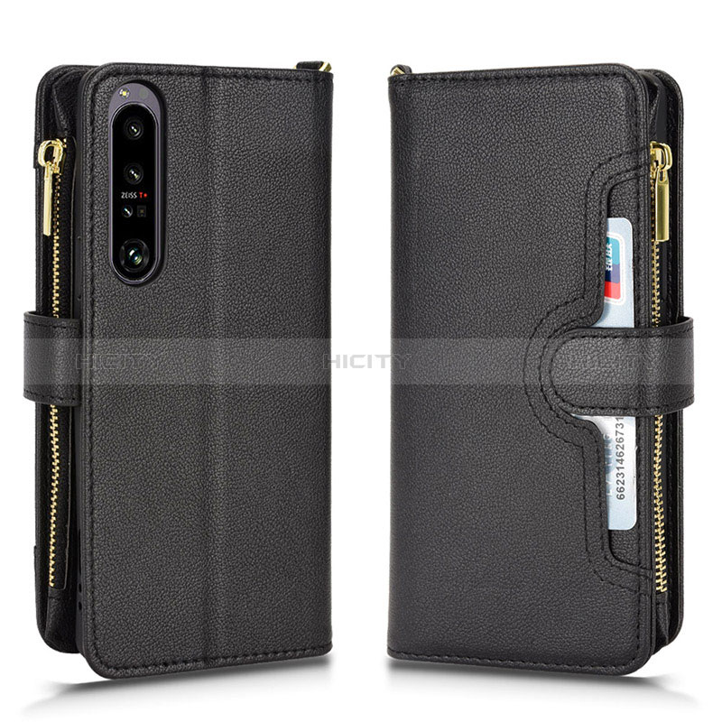 Funda de Cuero Cartera con Soporte Carcasa BY2 para Sony Xperia 1 IV SO-51C Negro