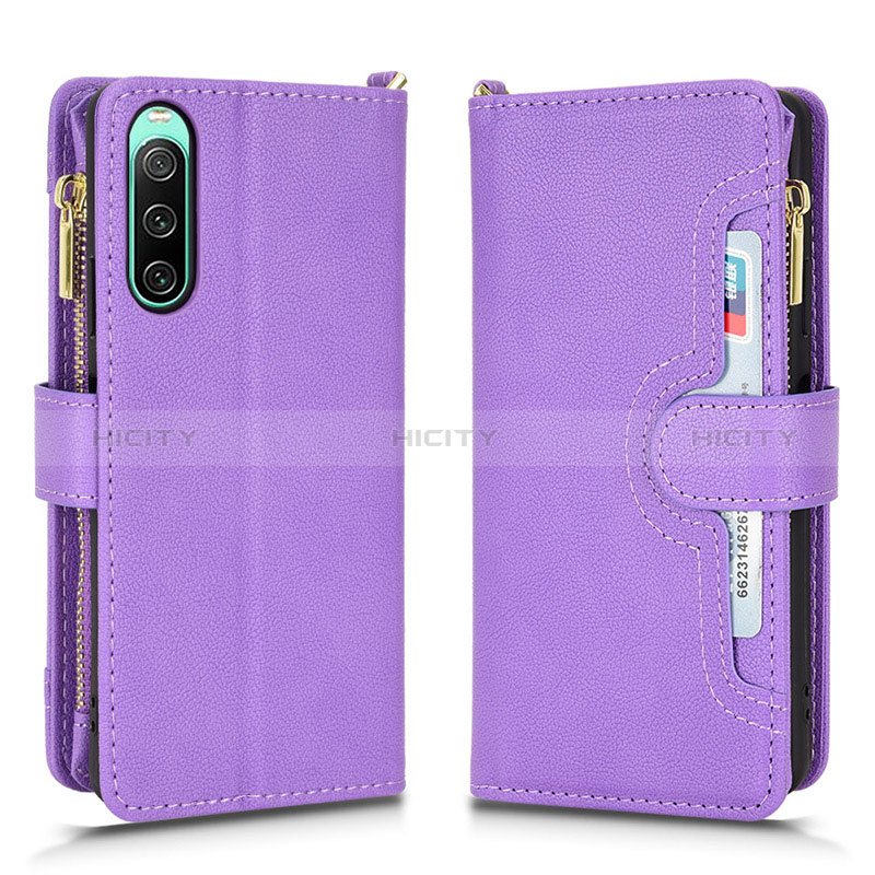 Funda de Cuero Cartera con Soporte Carcasa BY2 para Sony Xperia 10 V Oro Rosa