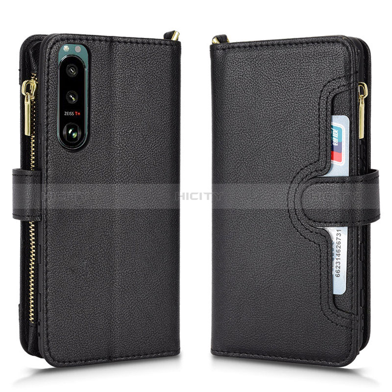 Funda de Cuero Cartera con Soporte Carcasa BY2 para Sony Xperia 5 III SO-53B