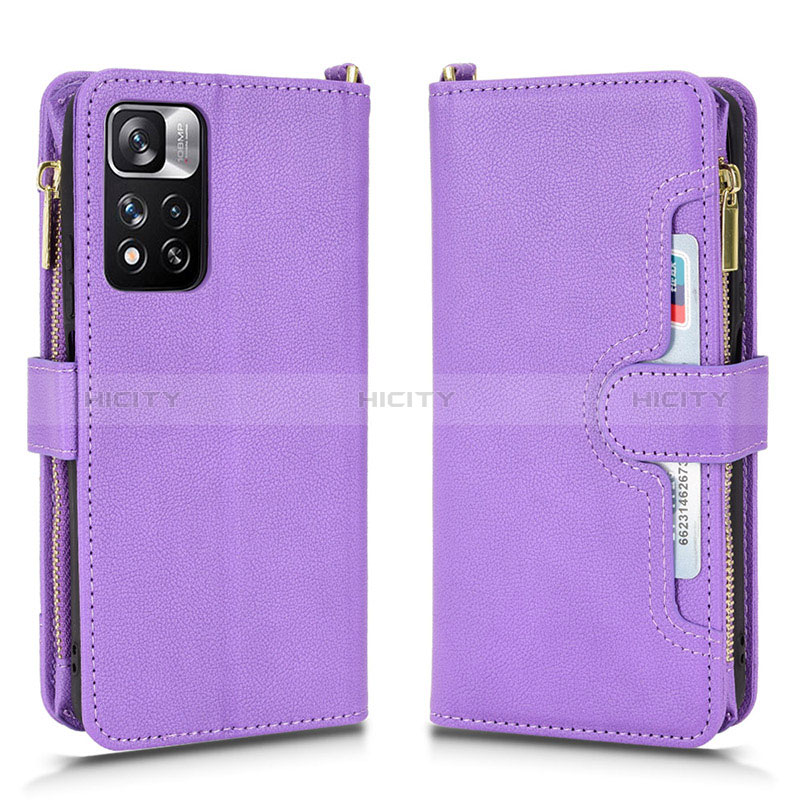 Funda de Cuero Cartera con Soporte Carcasa BY2 para Xiaomi Mi 11i 5G (2022) Morado