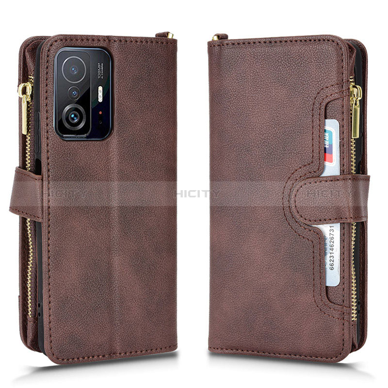 Funda de Cuero Cartera con Soporte Carcasa BY2 para Xiaomi Mi 11T Pro 5G Marron