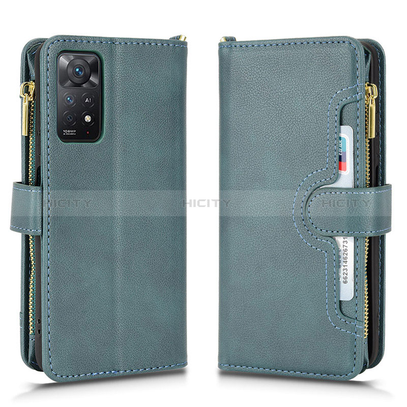 Funda de Cuero Cartera con Soporte Carcasa BY2 para Xiaomi Redmi Note 11 Pro 4G Verde