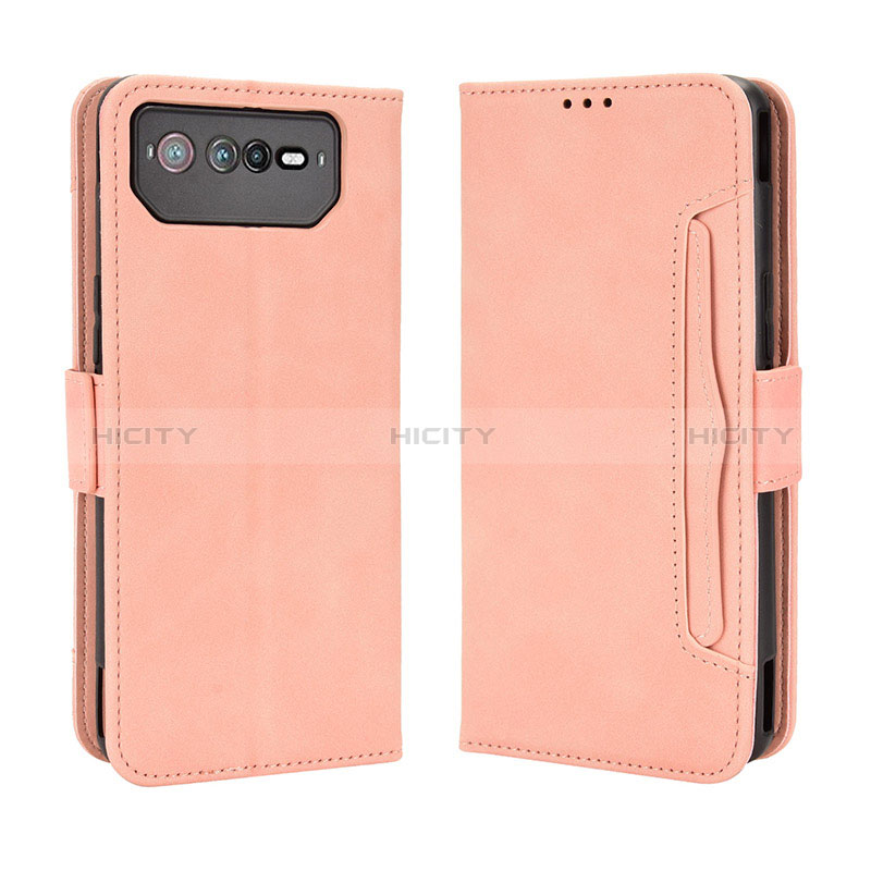 Funda de Cuero Cartera con Soporte Carcasa BY3 para Asus ROG Phone 6 Pro Rosa