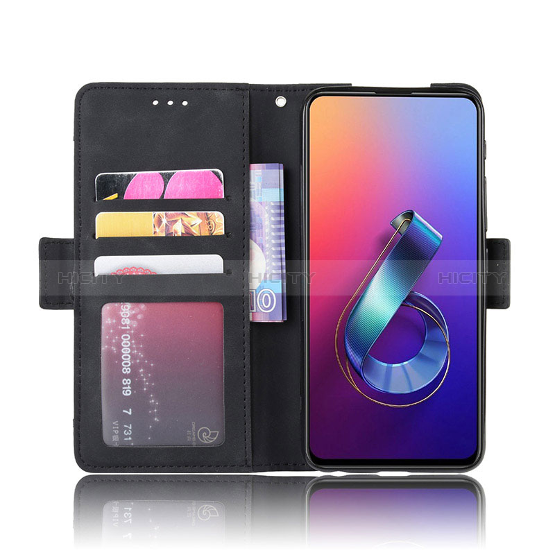 Funda de Cuero Cartera con Soporte Carcasa BY3 para Asus Zenfone 6 ZS630KL