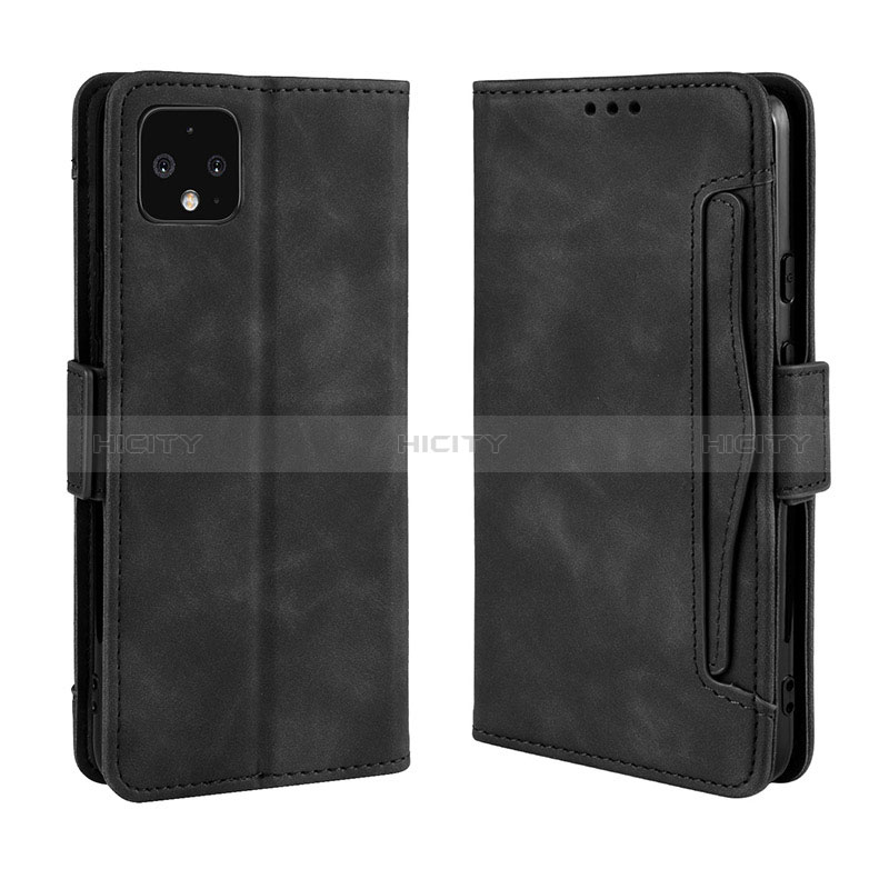 Funda de Cuero Cartera con Soporte Carcasa BY3 para Google Pixel 4 XL Negro