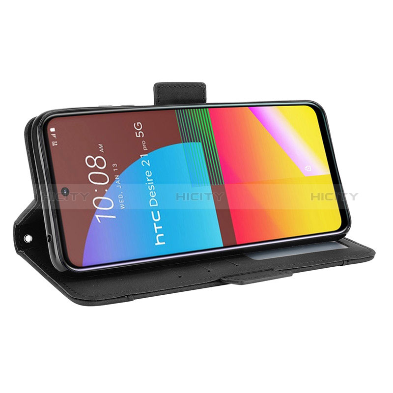 Funda de Cuero Cartera con Soporte Carcasa BY3 para HTC Desire 21 Pro 5G