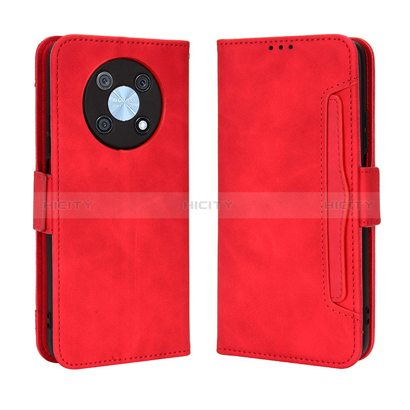 Funda de Cuero Cartera con Soporte Carcasa BY3 para Huawei Enjoy 50 Pro Rojo