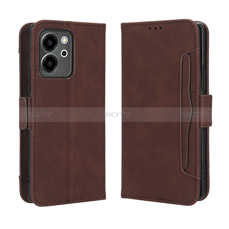 Funda de Cuero Cartera con Soporte Carcasa BY3 para Huawei Honor 80 SE 5G Marron