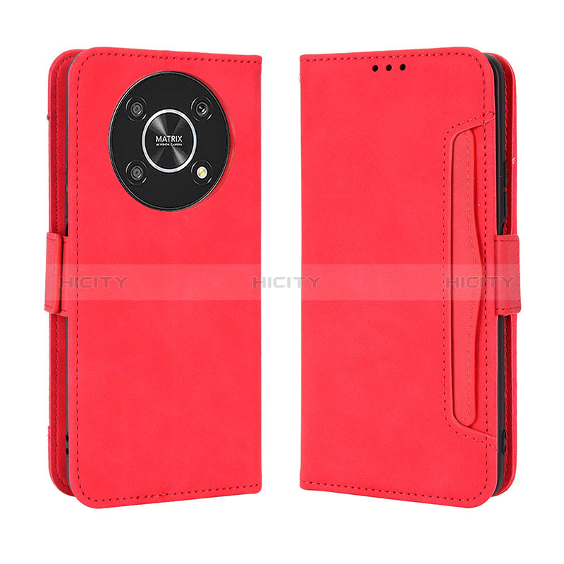 Funda de Cuero Cartera con Soporte Carcasa BY3 para Huawei Honor Magic4 Lite 5G Rojo