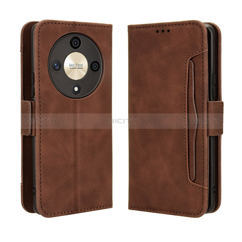 Funda de Cuero Cartera con Soporte Carcasa BY3 para Huawei Honor Magic6 Lite 5G Marron