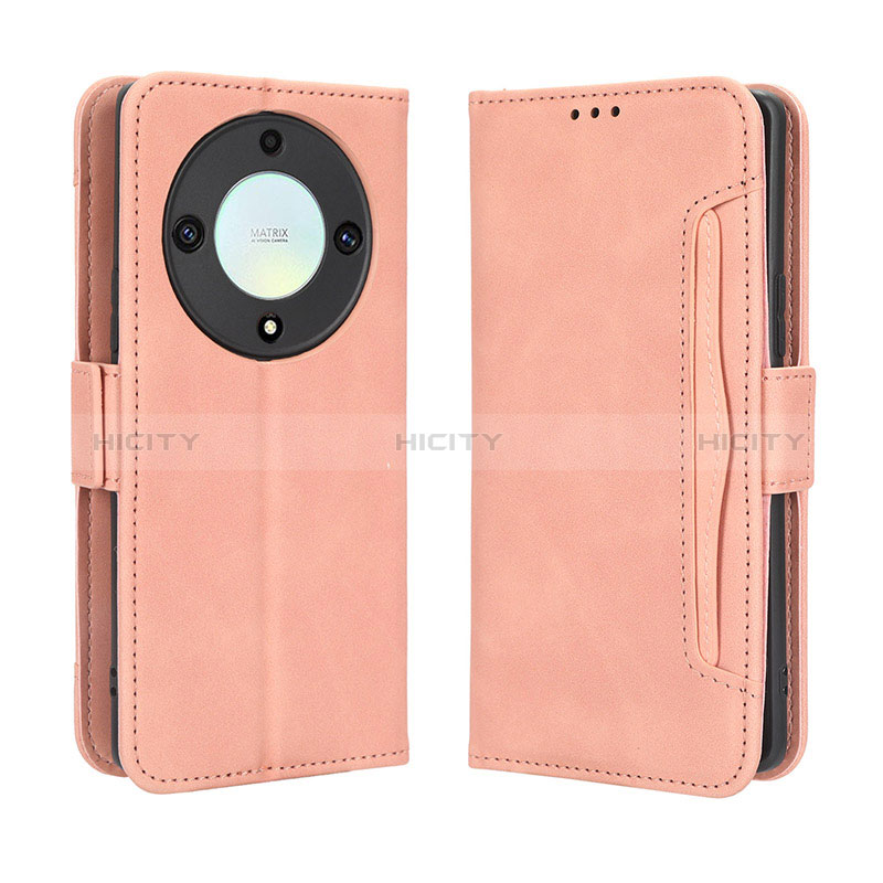 Funda de Cuero Cartera con Soporte Carcasa BY3 para Huawei Honor X9a 5G Rosa