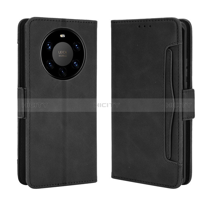 Funda de Cuero Cartera con Soporte Carcasa BY3 para Huawei Mate 40 Pro+ Plus Negro