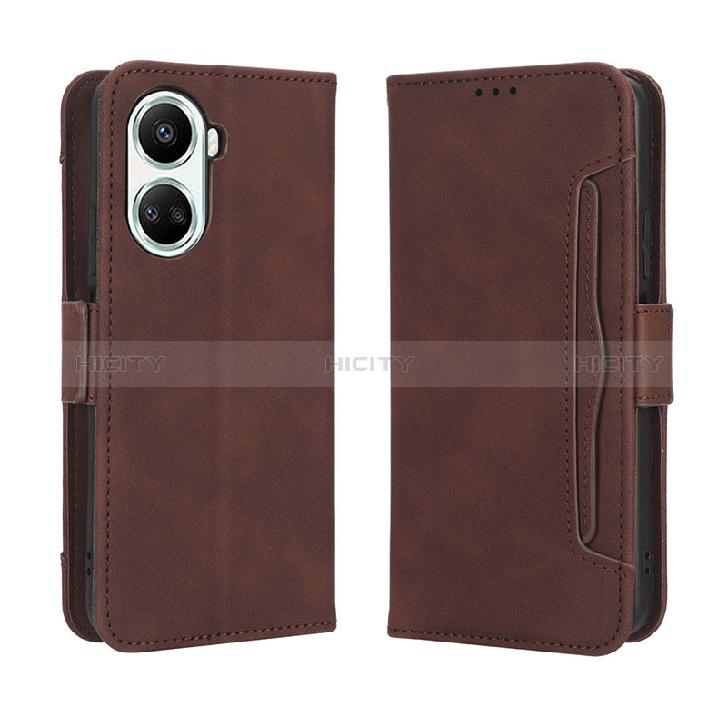 Funda de Cuero Cartera con Soporte Carcasa BY3 para Huawei Nova 10 SE Marron