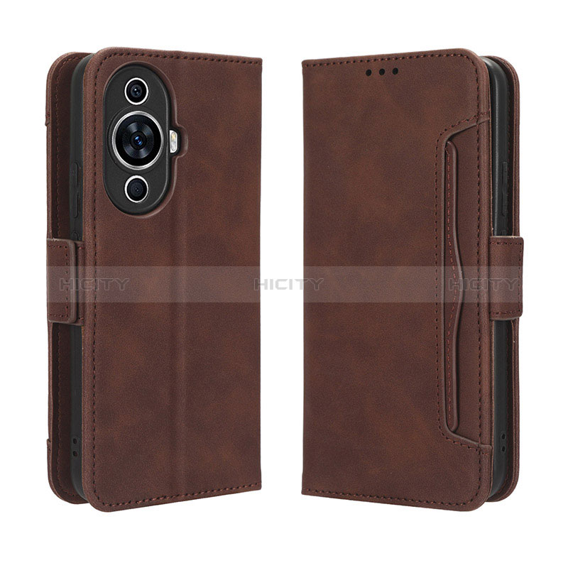 Funda de Cuero Cartera con Soporte Carcasa BY3 para Huawei Nova 11 Marron