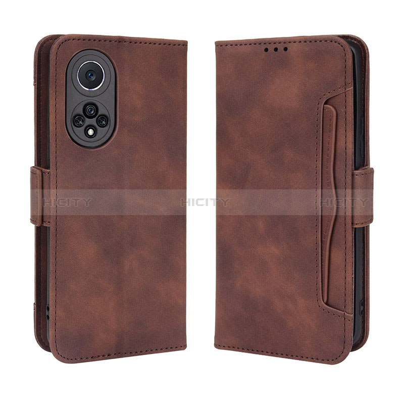 Funda de Cuero Cartera con Soporte Carcasa BY3 para Huawei Nova 9 Pro Marron