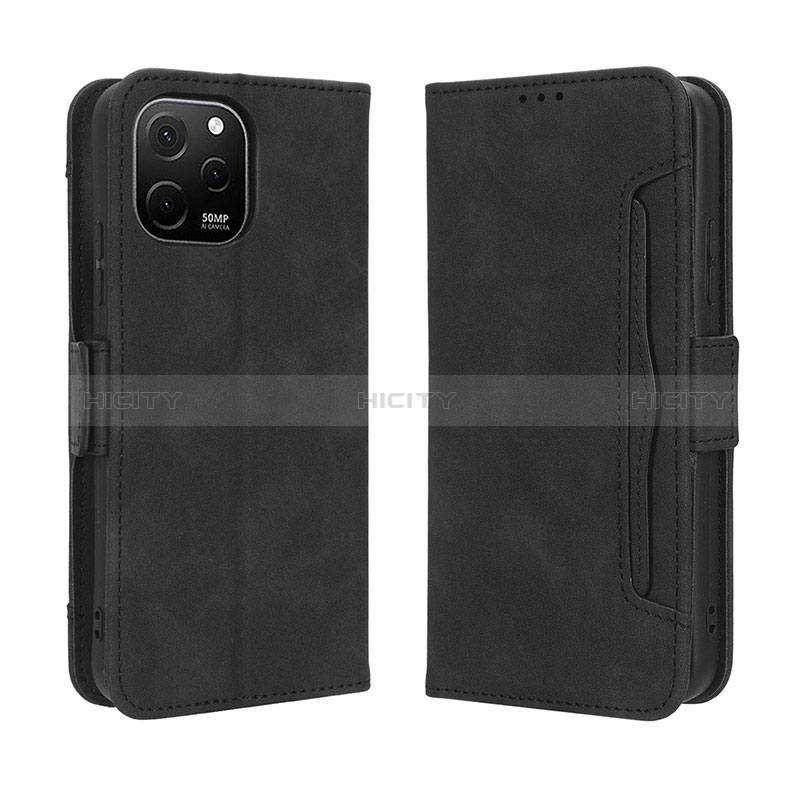 Funda de Cuero Cartera con Soporte Carcasa BY3 para Huawei Nova Y61 Negro