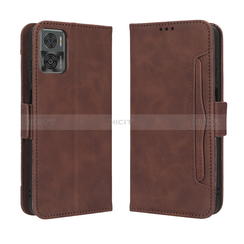 Funda de Cuero Cartera con Soporte Carcasa BY3 para Motorola Moto E22