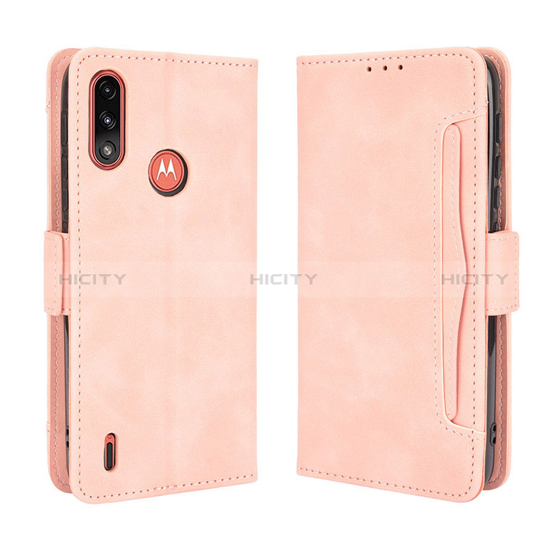 Funda de Cuero Cartera con Soporte Carcasa BY3 para Motorola Moto E7 Power