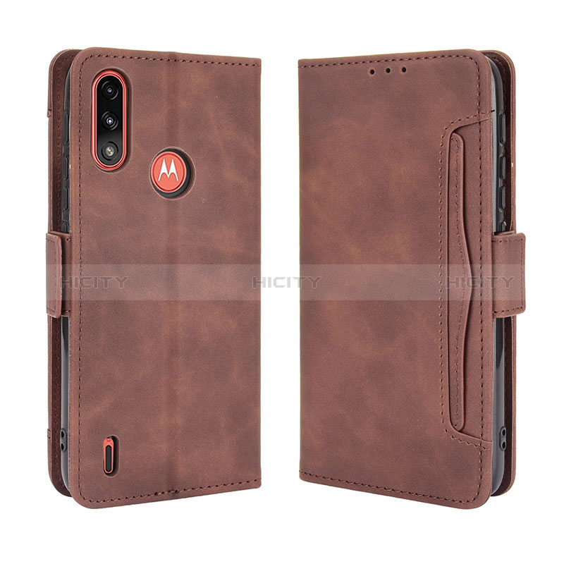 Funda de Cuero Cartera con Soporte Carcasa BY3 para Motorola Moto E7 Power