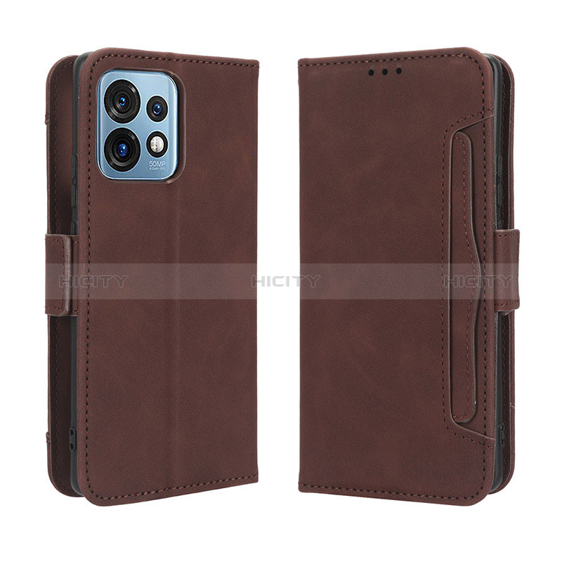 Funda de Cuero Cartera con Soporte Carcasa BY3 para Motorola Moto Edge 40 Pro 5G Marron