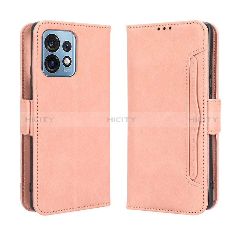 Funda de Cuero Cartera con Soporte Carcasa BY3 para Motorola Moto Edge 40 Pro 5G Rosa