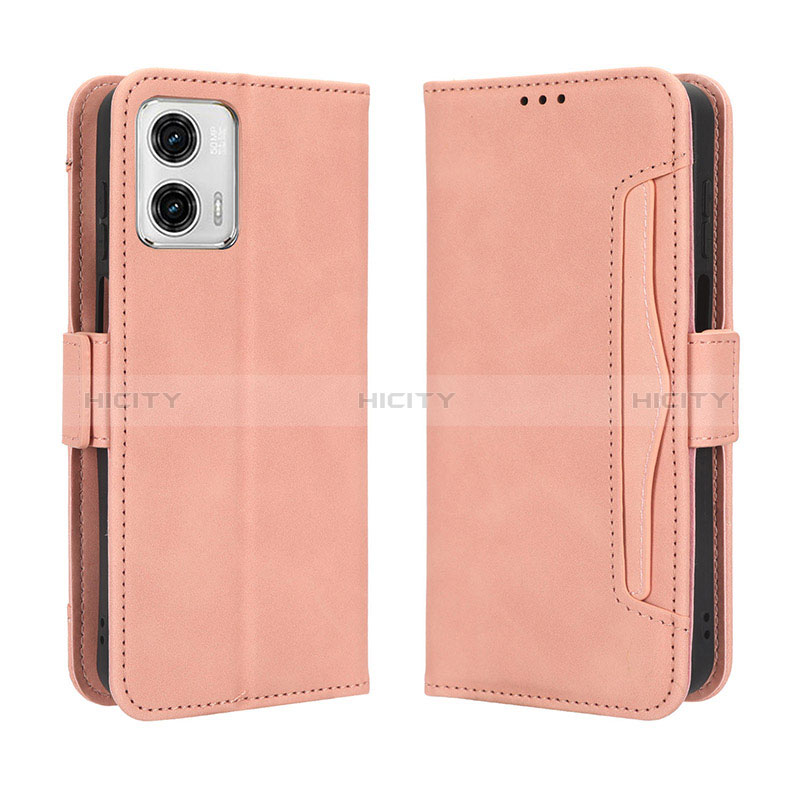 Funda de Cuero Cartera con Soporte Carcasa BY3 para Motorola Moto G 5G (2023) Rosa