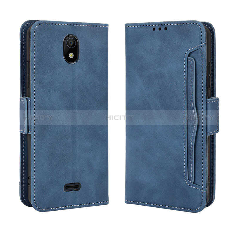 Funda de Cuero Cartera con Soporte Carcasa BY3 para Nokia C100 Azul