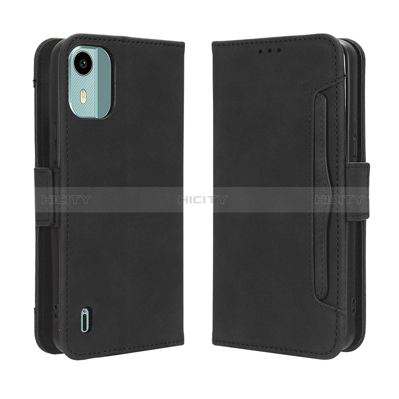 Funda de Cuero Cartera con Soporte Carcasa BY3 para Nokia C12 Pro Negro