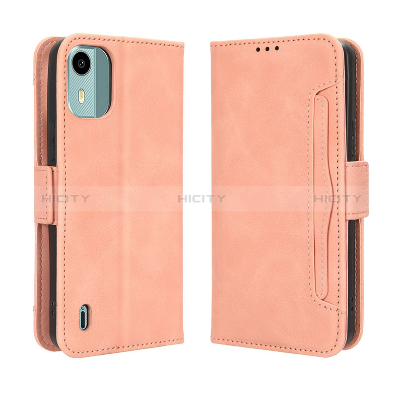 Funda de Cuero Cartera con Soporte Carcasa BY3 para Nokia C12 Pro Rosa