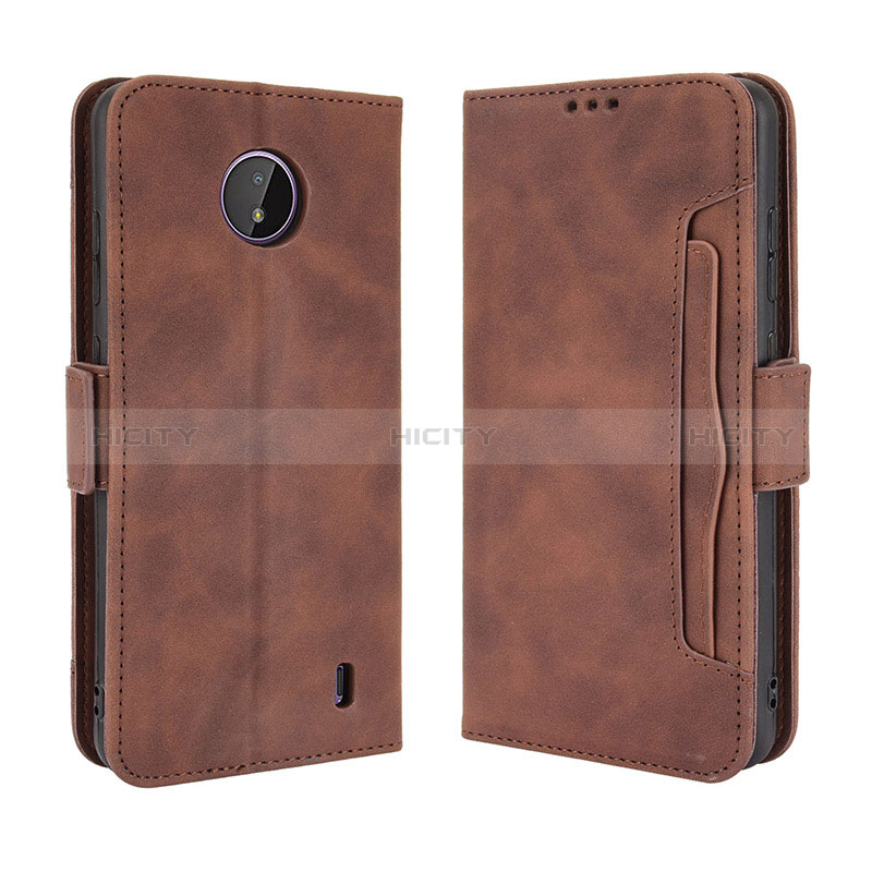 Funda de Cuero Cartera con Soporte Carcasa BY3 para Nokia C20 Marron