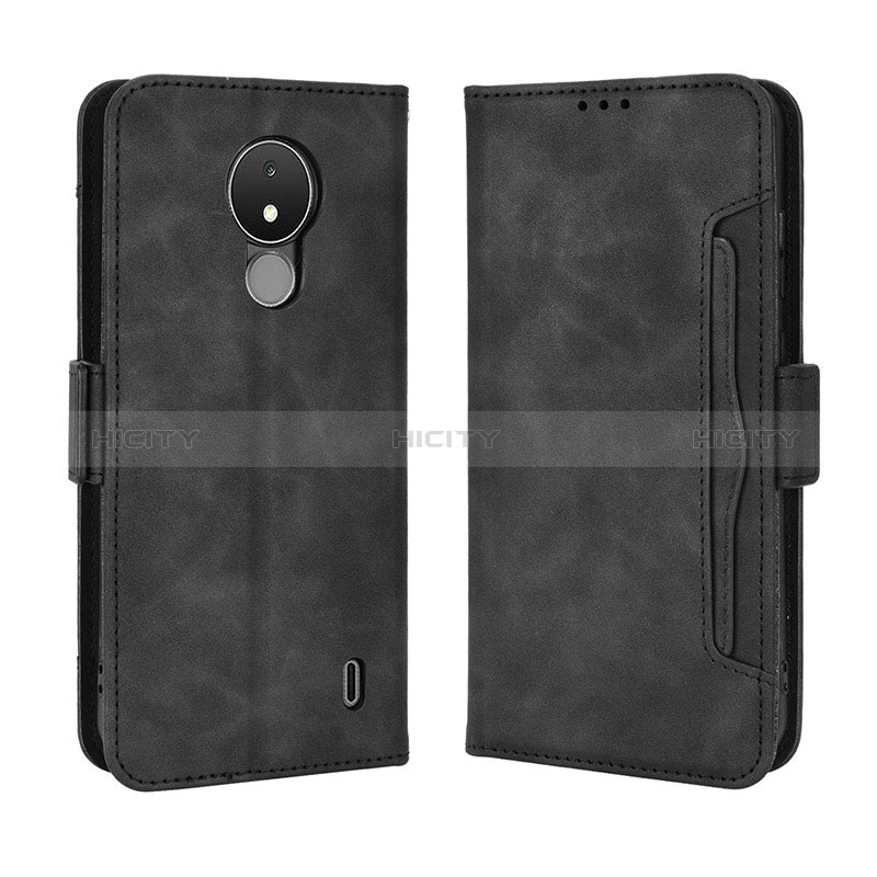 Funda de Cuero Cartera con Soporte Carcasa BY3 para Nokia C21 Negro