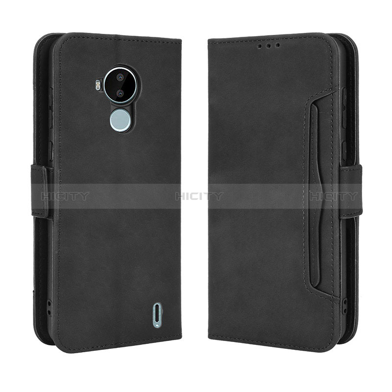 Funda de Cuero Cartera con Soporte Carcasa BY3 para Nokia C30 Negro