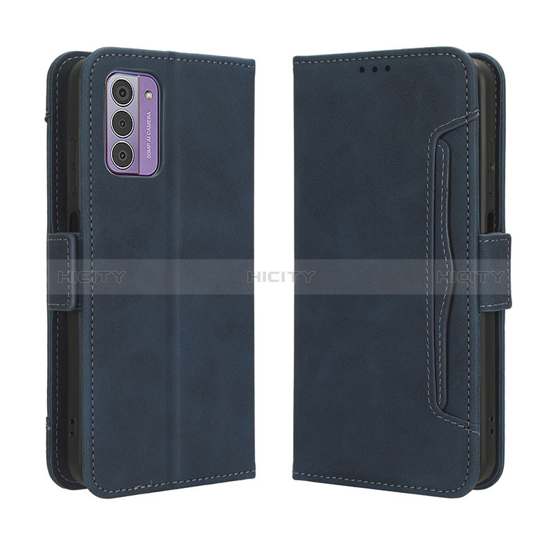 Funda de Cuero Cartera con Soporte Carcasa BY3 para Nokia C300 Azul