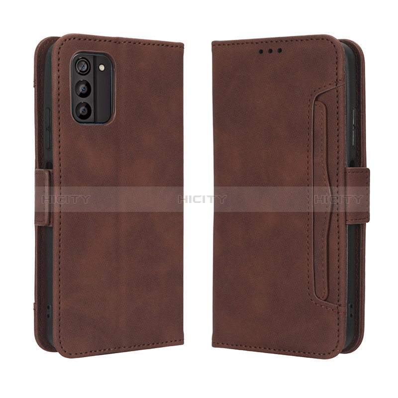 Funda de Cuero Cartera con Soporte Carcasa BY3 para Nokia G100 Marron