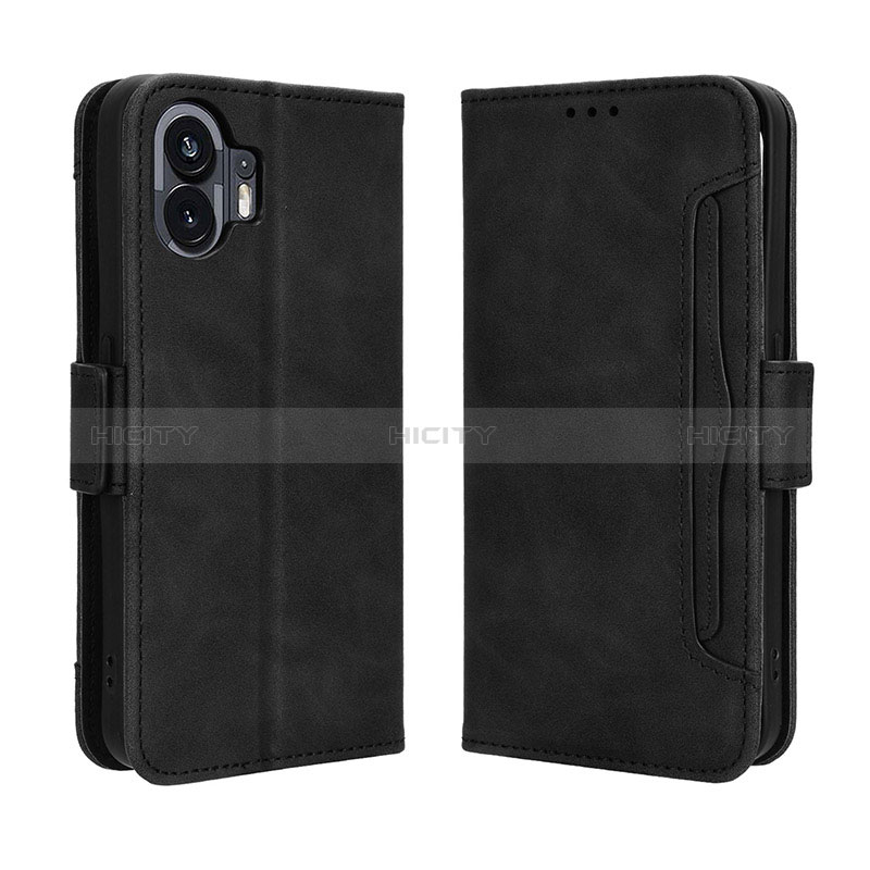 Funda de Cuero Cartera con Soporte Carcasa BY3 para Nothing Phone 2 Negro