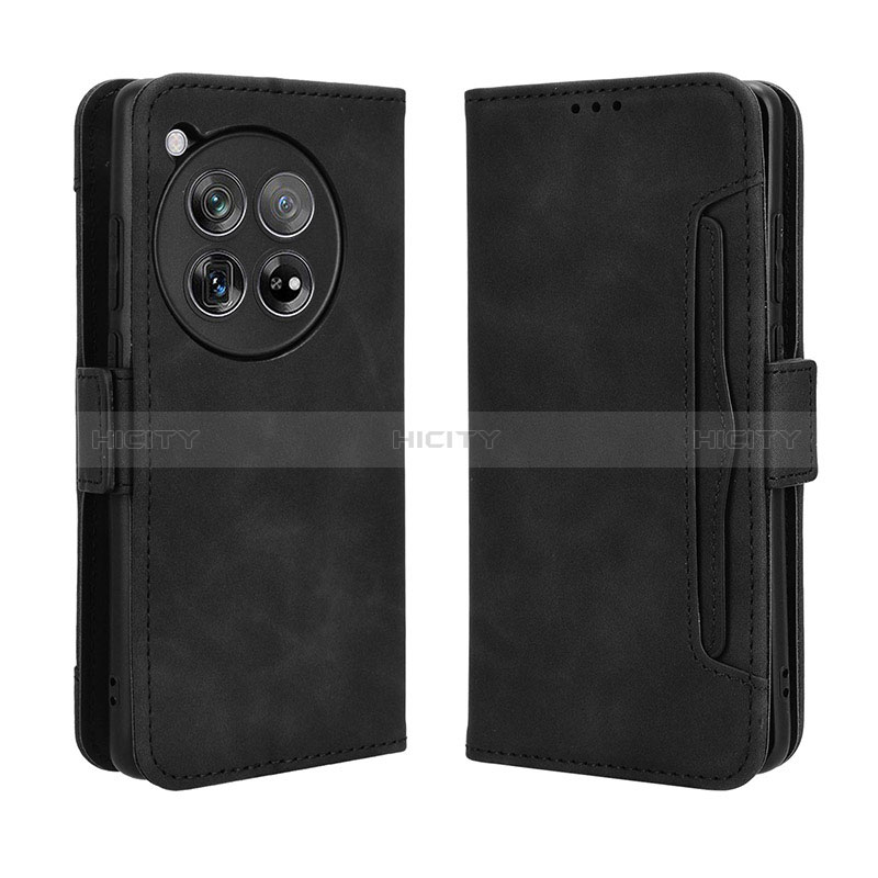 Funda de Cuero Cartera con Soporte Carcasa BY3 para OnePlus 12 5G Negro