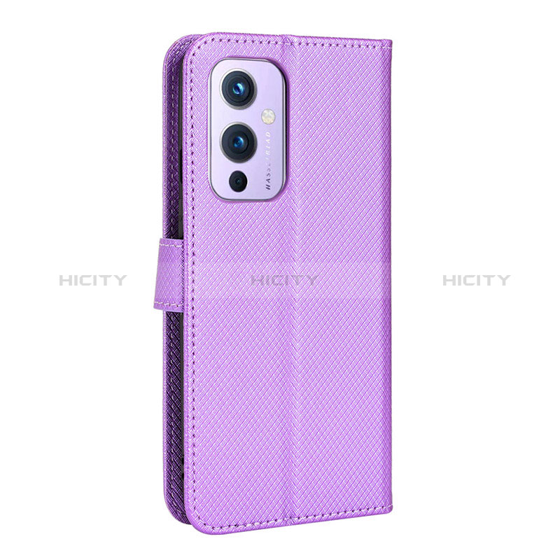 Funda de Cuero Cartera con Soporte Carcasa BY3 para OnePlus 9 5G Morado