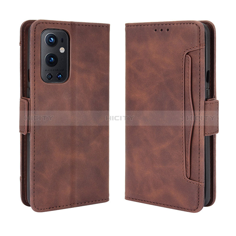 Funda de Cuero Cartera con Soporte Carcasa BY3 para OnePlus 9 Pro 5G Marron