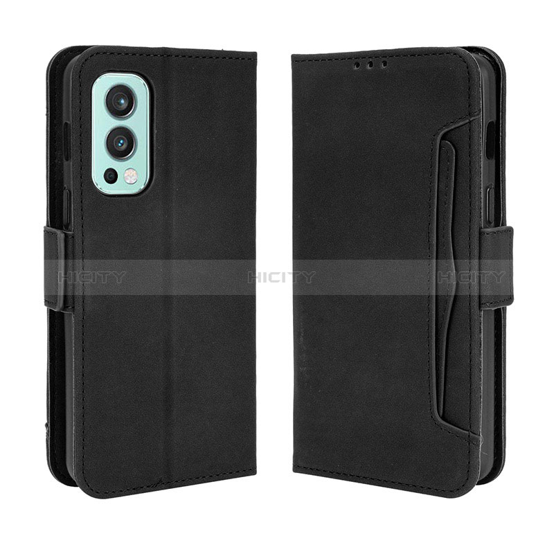 Funda de Cuero Cartera con Soporte Carcasa BY3 para OnePlus Nord 2 5G Negro