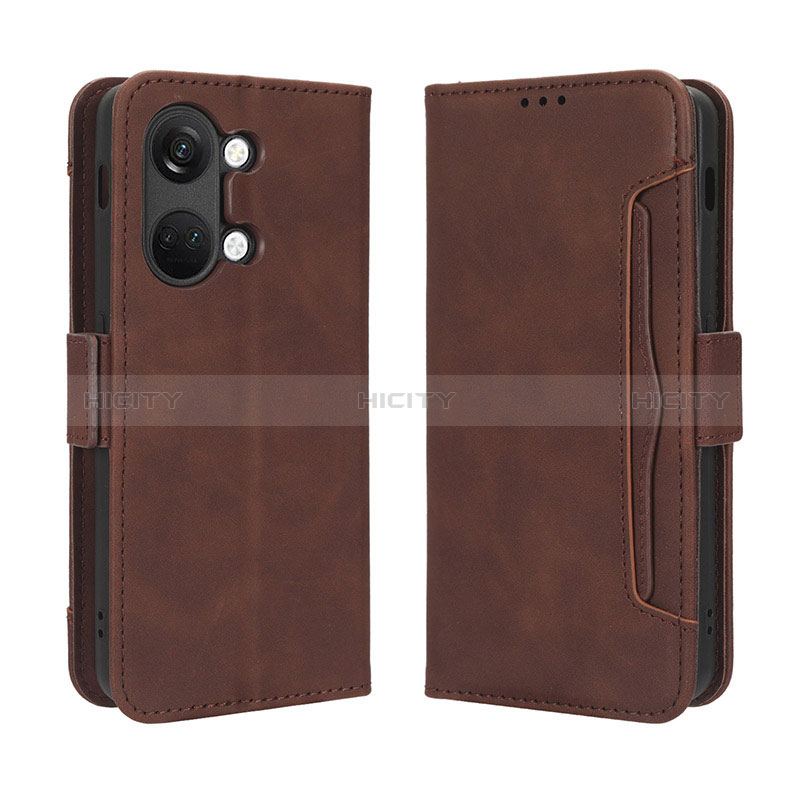 Funda de Cuero Cartera con Soporte Carcasa BY3 para OnePlus Nord 3 5G Marron