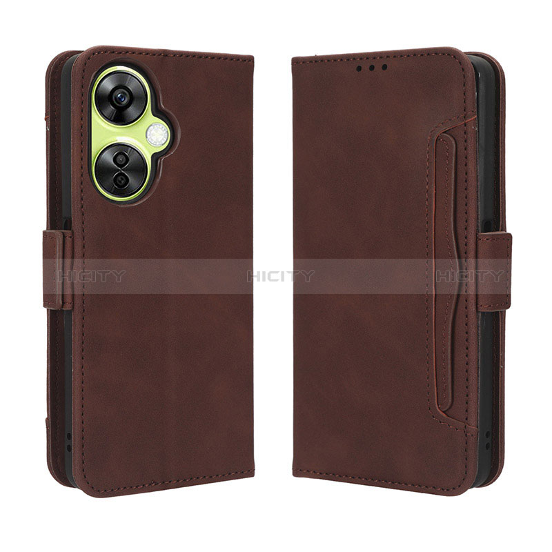 Funda de Cuero Cartera con Soporte Carcasa BY3 para OnePlus Nord CE 3 Lite 5G Marron