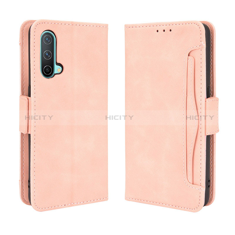 Funda de Cuero Cartera con Soporte Carcasa BY3 para OnePlus Nord CE 5G Rosa