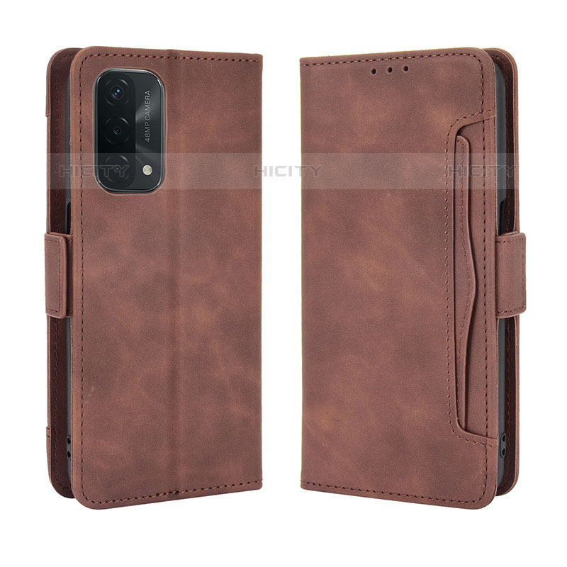 Funda de Cuero Cartera con Soporte Carcasa BY3 para OnePlus Nord N200 5G Marron