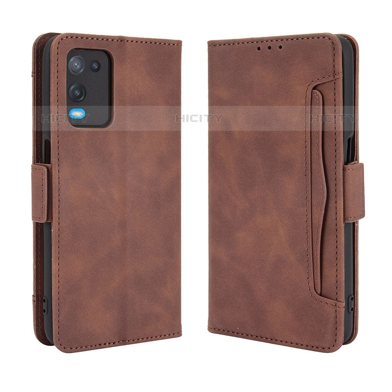 Funda de Cuero Cartera con Soporte Carcasa BY3 para Oppo A54 4G Marron