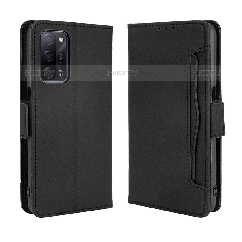 Funda de Cuero Cartera con Soporte Carcasa BY3 para Oppo A55 5G Negro